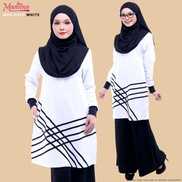  Baju  Muslimah  MED0090 White